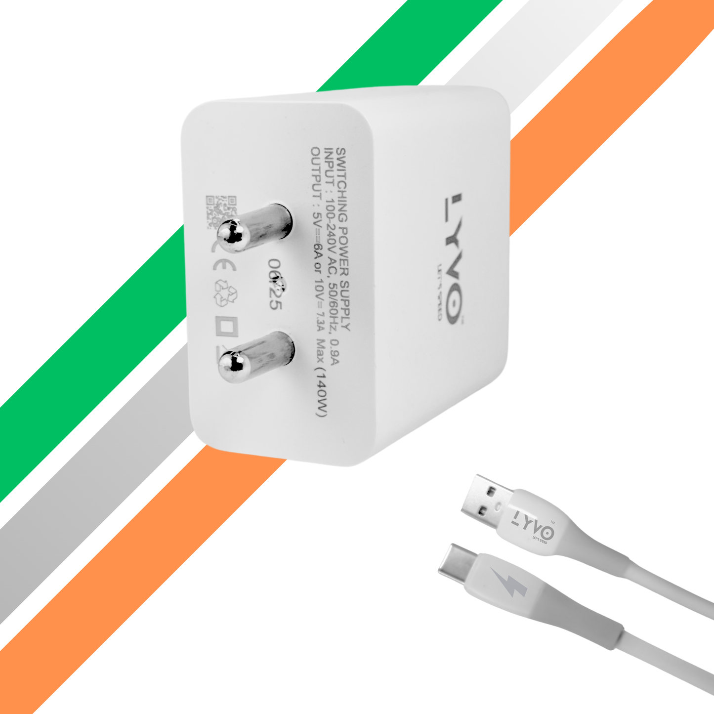 LYVO 140W PD=SUPERVOOC CHARGER WITH 100W CABLE