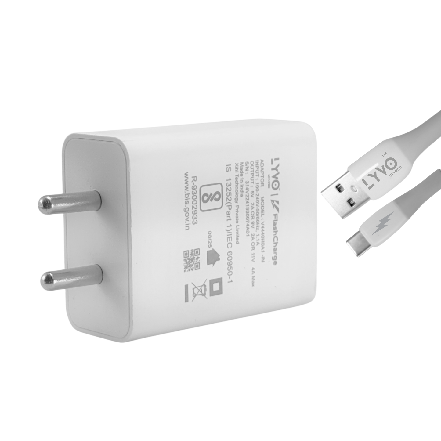 LYVO 100W Flash Charger with USB Type-C Data Cable Power Meets Speed